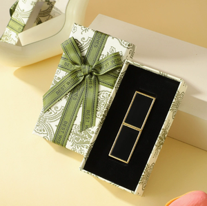 Wholesale Custom LOGO Ready stock Dark Green Lipstick Gift <b>Box</b> Birthday Gift Perfume High-end Gift Packaging Ins-style Bow <b>Box</b> - Product Image 5