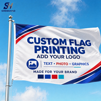 Drapeau Fanion Personnalisé OEM en Polyester 90x150cm, Bannière Imprimée à Double Couture, Imperméable, Séchage Rapide, pour Extérieur, Jardin, Maison