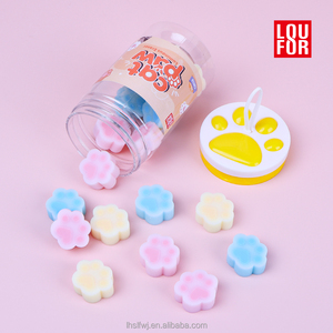 Set di Gomme da Cancellare Luminose a Forma di Zampa di Gatto - Confezione Carina in Barattolo, Cancelleria Fluorescente per Feste di Bambini - Product Image 3