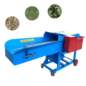 Mini trituradora de paja para animales, alimentación de ganado, trituradora de hierba, picadora de ensilado, máquina cortadora de paja de forraje y forraje