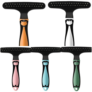 Brosse de toilettage pour chien en silicone et acier inoxydable, écologique, à prix abordable, pour démêlage et auto-nettoyage, avec fonction de massage - Product Image 5