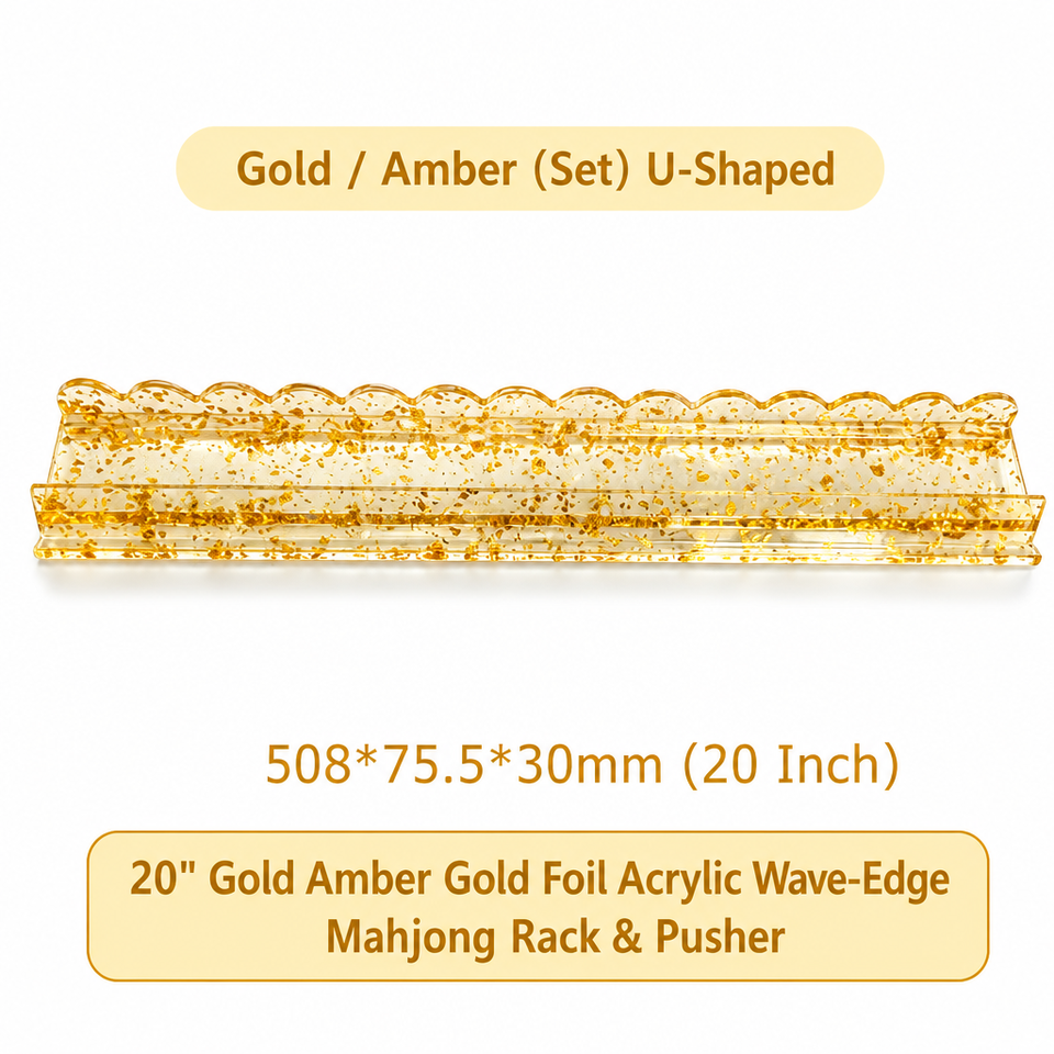20 Inch Magnetic Acrylic Mahjong Tile Racks and Pushers with Trays and ...