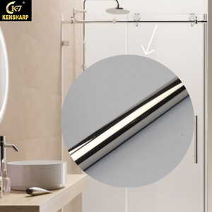 Kensharp kính đôi cửa trượt trarck ống tròn phụ kiện trượt con lăn tắm trarck - Product Image 6