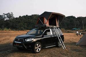 Tente de toit en aluminium pour 2 personnes, mini, mince, 4x4, échelle, coque dure, camion de Camping, hardtop ikamper, cabine en <span class=keywords><strong>alu</strong></span>, tente de toit - Product Image 4