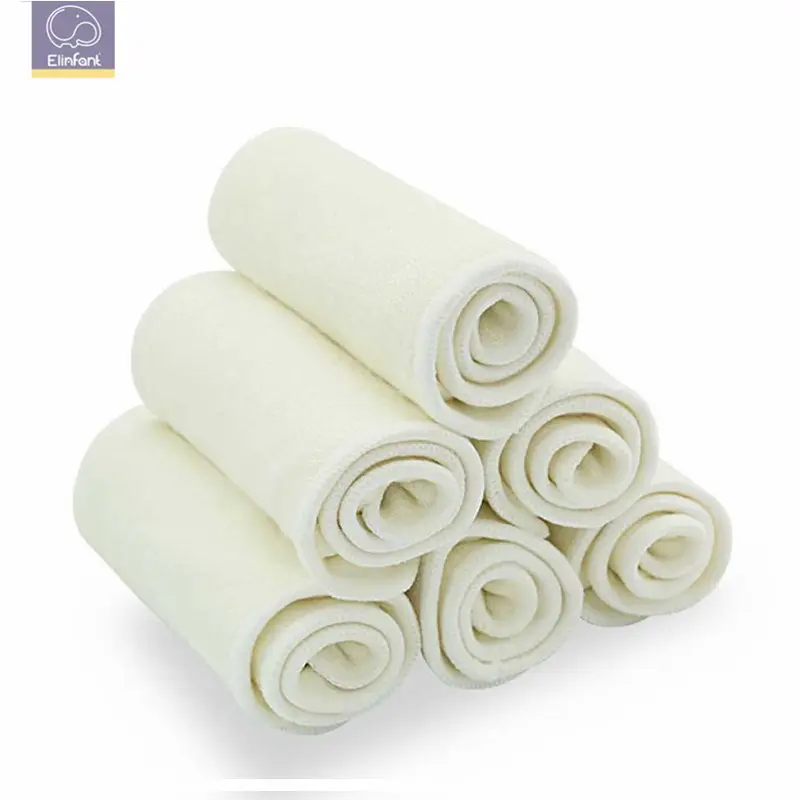 Elinfant Bamboo Insert Reusable Washable Breathable Inserts Boosters changing pad liners Baby Cloth Diapers Nappy