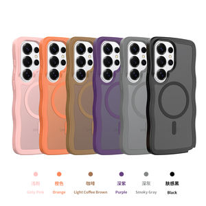 <span class=keywords><strong>Coque</strong></span> de protection antichoc hybride TPU PC à motifs ondulés avec aimant pour Samsung S26 Ultra - Product Image 6