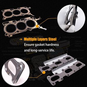 Kit de junta de culata HS26487PT2 con tornillos para Ford Edge Explorer Flex Taurus 3.5L V6 DOHC - Product Image 2