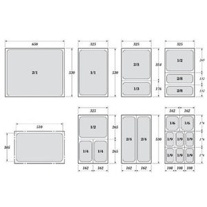 Bandeja Gastronorm GN 1/9, 176X108X6,5H, para Uso en Cocina Comercial - Product Image 3