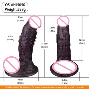 ORALSX ดิลโด้แบบถ้วยดูดใหม่ ซิลิโคนสองชั้น ให้ความรู้สึกสมจริง มีสองขนาดให้เลือก ของเล่นเสริมความสุขสำหรับผู้หญิง 18+ - Product Image 5
