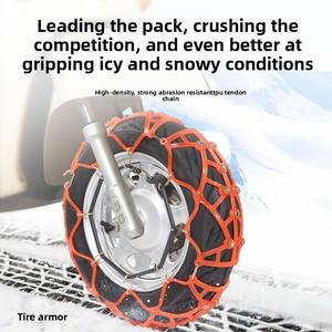 Nouvelles chaînes antidérapantes pour pneus à deux roues, chaînes à <span class=keywords><strong>neige</strong></span>, chaînes d'hiver pour moto, voiture, tricycle électrique, chaîne en caoutchouc épais, chaîne en tendon de bœuf - Product Image 5