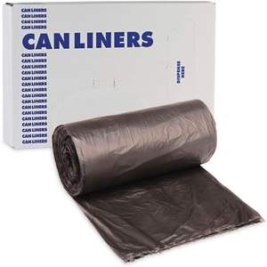 Boardwalk 385817BLK High-Density Black Can Liner 38x58 60gal 14 Microns 25 <b>Bags</b>/RL 8 RL/CT <b>Household</b> <b>Trash</b> <b>Bags</b> - Product Image 4