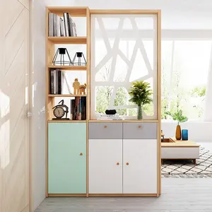 Mobile Divisorio per Ingresso e Soggiorno in Stile Nordico, Armadio Portascarpe Moderno in Legno - Product Image 1