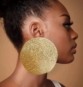Kaimei, joyería de Moda Africana, pendientes grandes y largos para mujer, accesorios de joyería, pendientes grandes de oro de cobre y oro de gran tamaño - Product Image 3
