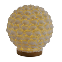 Lampe de table LED MELODY en coquillages naturels faits à la main, étoile de mer, veilleuse, décoration intérieure, cadeau, Saint-Valentin, style côtier, plage