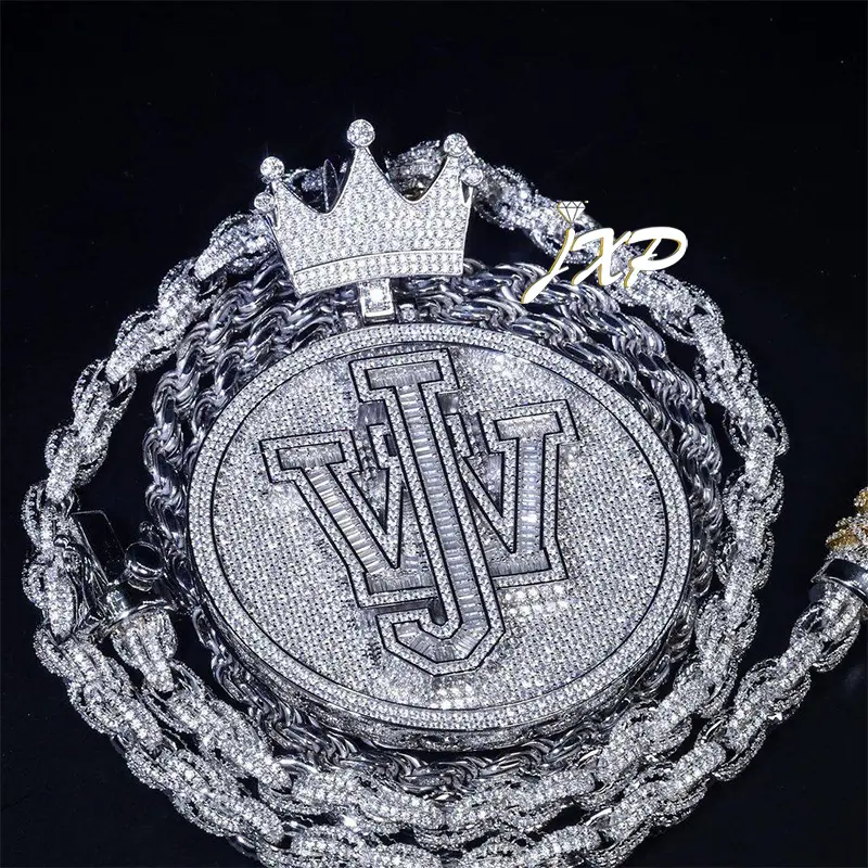 Hip Hop rapero estrella estilo alta calidad paso personalizado diamante Testter Vvs Moissanite Iced Out colgante de personalización