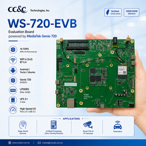 Genio 720 EVB สำหรับอุตสาหกรรม Edge AI, HMI, เกตเวย์ และแอปพลิเคชัน IoT อัจฉริยะ พร้อม I/O ที่ปรับเปลี่ยนได้ - Product Image 1