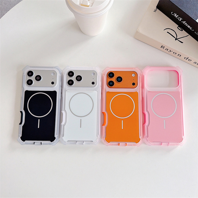 Fashion Magnetic Case for iPhone 17 Pro Max Transparent Drop Proof Hybrid Wireless Charging Phone case Camera Protective Cover
