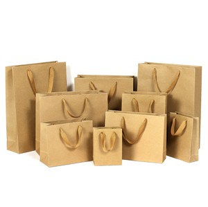 Bolsa de Compra Ecológica, Embalaje Personalizado, Asa Plana, Bolsa de Papel Kraft para Alimentos de Restaurante - Product Image 4