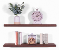 New Wood Floating Book Shelf für die Inneneinrichtung Einfache Installation Wand halterung Lager regal Badezimmer Wohnzimmer Doppel gewürze