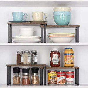 Estantes para mostrador de <span class=keywords><strong>cocina</strong></span> Estante para condimentos de gran capacidad <span class=keywords><strong>Despensa</strong></span> Multiusos 2 piezas Estante organizador de gabinete - Product Image 4