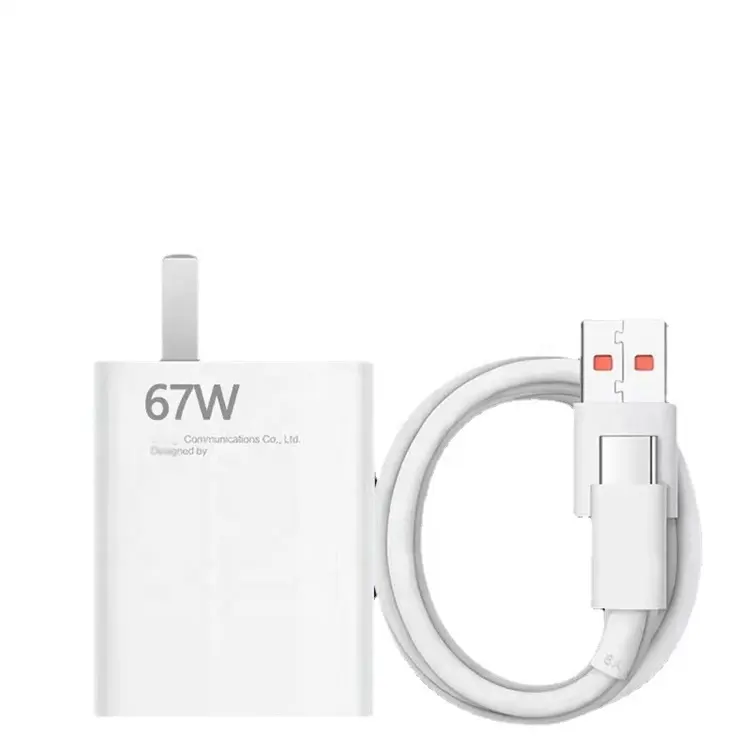 Adaptateur secteur EU CN 67W, chargeur de charge Super rapide avec câble de Type C pour Redmi Xiaomi Note 9 10 11 Pro