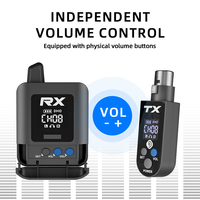 Système de microphone cravate sans fil Debra ST-Minix 2.4G, dynamique, à directivité cardioïde, avec batterie au lithium intégrée, portable