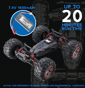 HOSHI N516 1/10 Camion RC 4WD con Luci LED, Fuoristrada Hobby Crawler, Monster Truck Telecomandato Veloce, Auto Giocattolo con <span class=keywords><strong>3</strong></span> Batterie - Product Image 4
