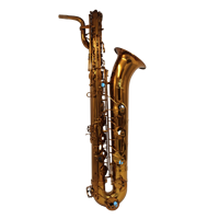 Eastern Music Pro Use Amber Dark Gold Lacquered Baritone Saxophone EB Tone-EMB400Z with Low a and PC Flight Case