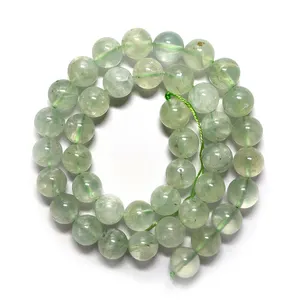 Factory Made Natural GrapeStone Green Prehnites Quartz Round Loose Beads 16" Strand 6 810 MM Pick Size For Jewelry Making DIY