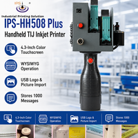 Mesin Kode TIJ Industri IPS-HH508 Plus 50.8mm Printer Inkjet Genggam USB Logo Barcode untuk Karton Kayu Plastik