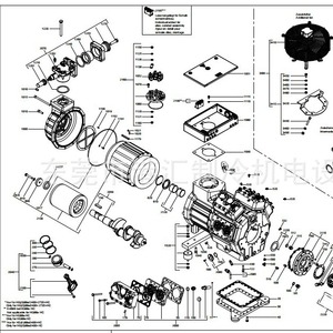 Compresseur à cylindrée fixe en cuivre à 4 bobines de moteur HGX88e3235 pour la réfrigération - Product Image 1
