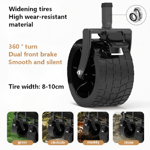300L Wide Wheels Folding <strong>Wagon</strong> Portable Camping Cart Collapsible Foldable Trolly for <strong>Beach</strong> Outdoor Garden Picnic Shopping - Product Image 2