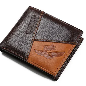 2024 NEW DESIGN Genuine COWHIDE FASHION OPEN SHORT Cowhide leather UNISEX Purse Wallet for Men