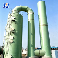 Sistema de depuración de polvo con torre de lavado de fibra de vidrio GFRP FRP para gases de combustión industriales FT-DRT1
