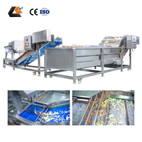Industriële salade snijmachine van roestvrij staal SUS304, kleine salade wasmachine, kleine salade verwerkingslijn
