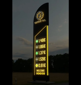 Panneau d'affichage numérique LED étanche pour station-service, signalisation de prix sur pylône pour station-service - Product Image 1