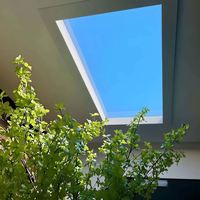 Panneau lumineux LED d'intérieur à lumière artificielle, effet ciel virtuel, dimmable, lumière bleue circadienne