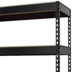 Estante industrial Estantería Almacenamiento de metal de Servicio Ligero Estante de hierro de ángulo ranurado Estante Color blanco 5 para cartón de carga de 50-100 kg - Product Image 4