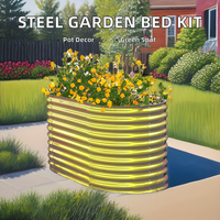 Petit kit de pot de plantes en métal décor intérieur pépinière Bon Sai-extérieur maison cour jardinage jardin surélevé lit Pot de fleur fonction