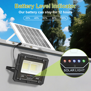 12 giờ 200 Watt 6.4 Volt Pin phản xạ năng lượng mặt trời lũ đèn đen sân Đèn 100W 200 W ngoài trời dẫn năng lượng mặt trời đèn pha - Product Image 3