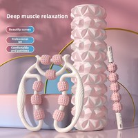 Rouleau de massage en mousse EVA pour yoga, imprimé en sérigraphie, fabriqué en Chine, nouveau style, outil d'entraînement des jambes, pour le remodelage corporel et le massage des tissus profonds