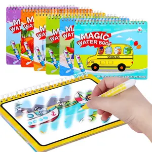 Libro mágico de agua para niños, libro para colorear con bolígrafo de agua, para dibujar