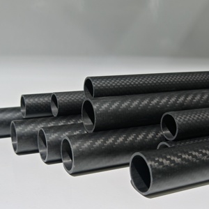 Tubos de Fibra de Carbono 3K, Tejido Negro, Forma Redonda, Material Ligero de Alta Resistencia para Aplicaciones Industriales - Product Image 6