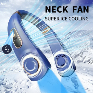 Ventilador de Cuello Portátil LED 360° Ventilador Personal Sin Aspas Refrigerante |   Ventilador Portátil Recargable por USB de 4000 mAh, Sin Enredos de Cabello, para Viajes - Product Image 2