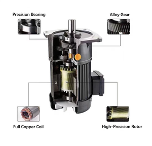Haute qualité/couple monophasé/triphasé petit moteur à engrenages à courant alternatif 100W 100V ~ 380V 50Hz/60Hz - Product Image 5