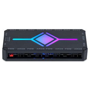 Nouveau produit du fabricant Asiahorse : <span class=keywords><strong>Hub</strong></span> de ventilateur VE-<span class=keywords><strong>HUB</strong></span> <span class=keywords><strong>ARGB</strong></span> <span class=keywords><strong>PWM</strong></span> 3 broches pour la gestion des câbles du châssis - Product Image 1