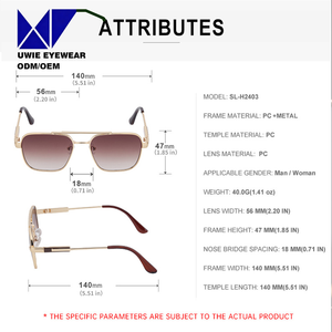 Lunettes de soleil polarisées carrées taille 56-18-140 pour la pêche |   Lunettes de soleil avec monture en métal, verres PC UV400 |   Vision nocturne anti-radiation - Product Image 6