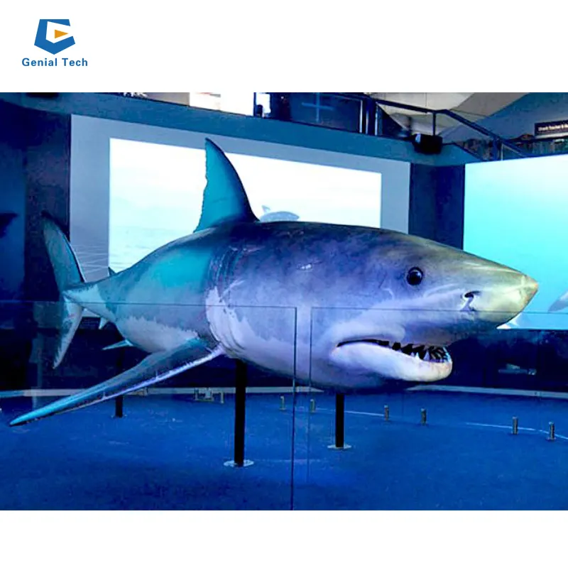 พิพิธภัณฑ์โมเดลสัตว์ฉลามคุณภาพสูงหุ่นยนต์ฉลาม Animatronic สำหรับขาย