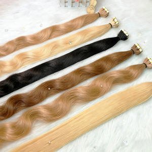 サロンテープ式インド人毛エクステ、キューティクル完全なバージンレミー人毛、目に見えないテープ、シングルウェフト、全色 - Product Image 1