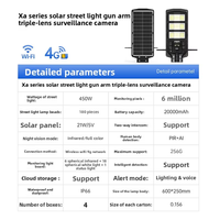 Caméra de sécurité solaire LumaNaga à 360 degrés avec détection de mouvement, corps en ABS étanche, lampadaire extérieur pour jardin et route